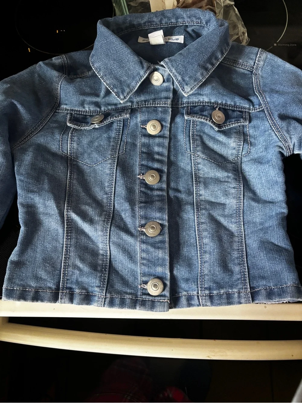 Justice Girls Blue Denim Button-Front Jacket